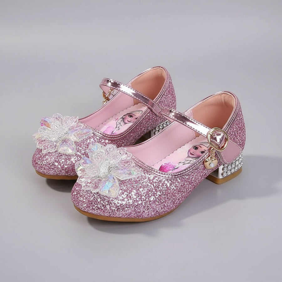 Sapatilha De Cristal Feminina Infantil Frozen Elza
