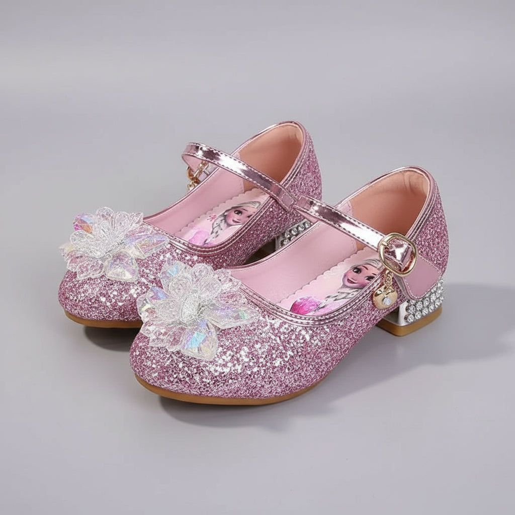Sapatilha De Cristal Feminina Infantil Frozen Elza