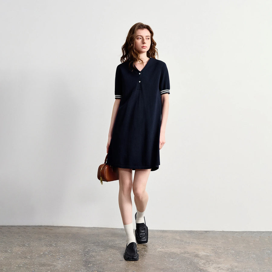 Vestido Marinheiro Curto em Malha