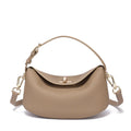 Bolsa pequena feminina de couro legítimo minimalista transversal de ombro