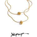 Colar Feminino de Camadas Gota em Aço 316L 3