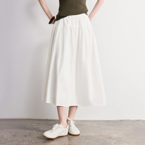 Saia Midi Feminina Patchwork Rodada