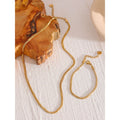 Conjunto Colar e Pulseira Gota em Aço Inoxidável