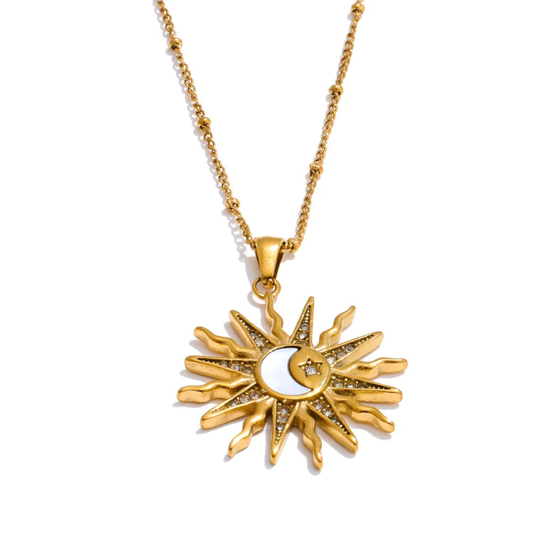 Colar Feminino Lua em Aço Inoxidável