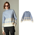 Suéter Grosso Fair Isle Azul-Claro