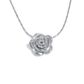 Colar Feminino Flor em Aço Inoxidável 3 Prata