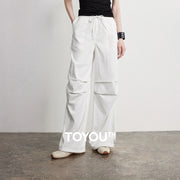 Calça Cargo Feminina Wide Leg Cintura Alta