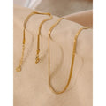 Conjunto Colar e Pulseira Gota em Aço Inoxidável