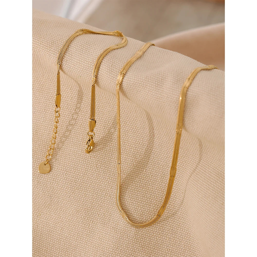 Conjunto Colar e Pulseira Gota em Aço Inoxidável