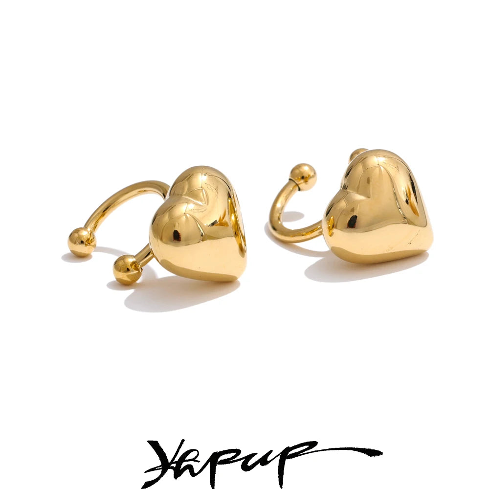 Brinco Ear Cuff Coração Ajustável
