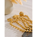 Yhpup High Quality Beads Chain Metal Heart Star Round Ball Necklace Pendant Waterproof Texture Smooth Stainless Steel Jewelry