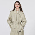 Trench Coat Feminino Midi com Abotoamento Duplo