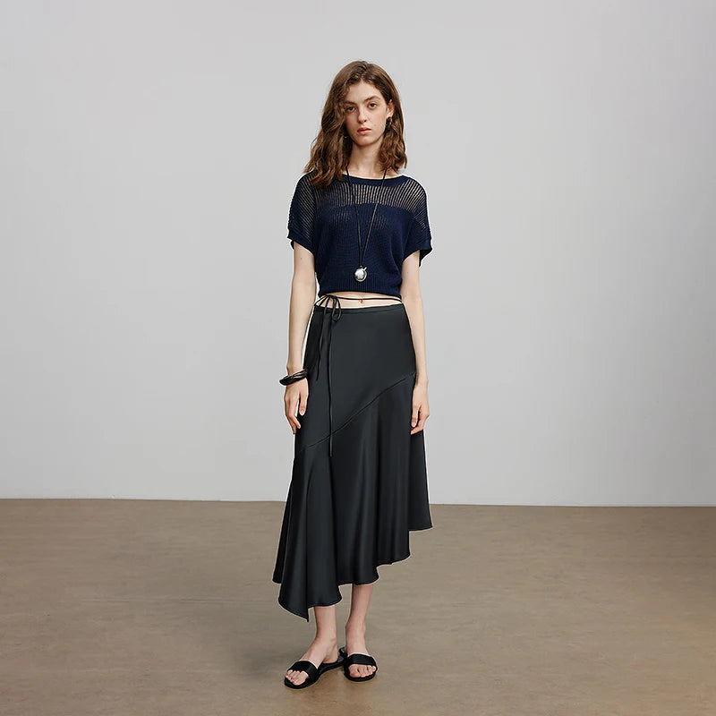 Saia Midi Feminina Rodada