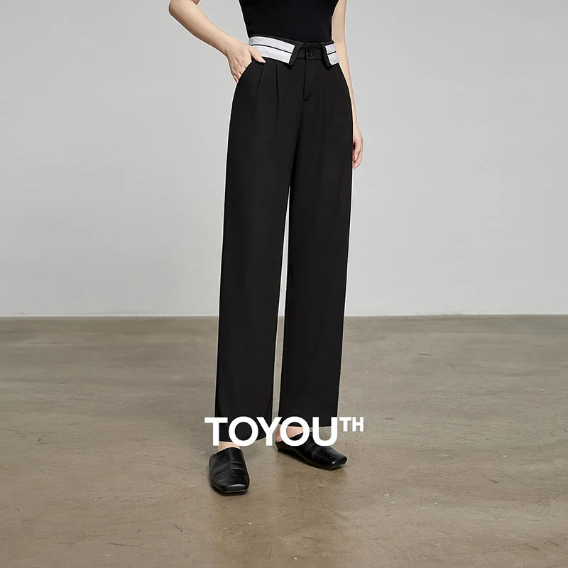Calça Alfaiataria Feminina Wide Leg com Elastano