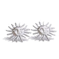 Colar Feminino Gota em Aço Inoxidável 2 Brinco Prata