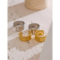 Yhpup 2025 New Smooth Metal Handmade Polish C-Shape Geometric Daily Earrings Minimalist Trendy Stainless Steel Versatile Jewelry