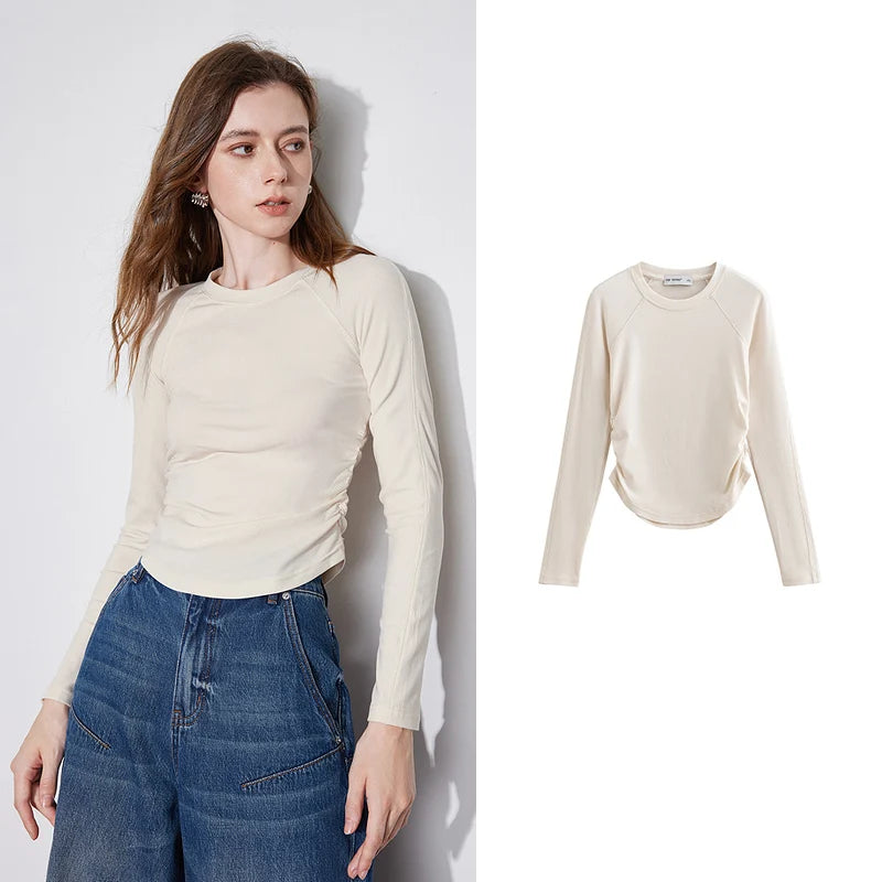 Blusa Feminina Segunda Pele Manga Longa de Alta Elasticidade