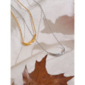 Yhpup Fashion Stainless Steel Shell Moon Necklace Chic Cast Pendant Tarnish Resistant Chain Arrivals Jewelry Wholesale