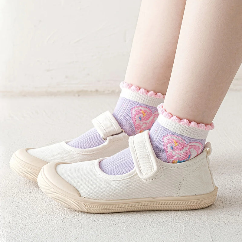 Kit com 5 pares de meias para meninas My little Poney tamanhos de 1- 12 anos