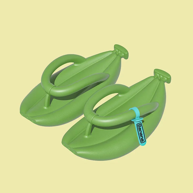 Chinelo Bananão Grande e Macio Verde