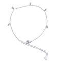 Colar Feminino Gota em Aço Inoxidável 3 Tornozeleira Prata