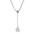 Colar Feminino Gota com Pérola em Aço Inoxidável YH5089A Platinum
