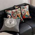 All-Seeing Eye Cosy Throw Cushion Cover Retro Boho Big Yellow Pupil Celestial Alchemy Cosmic Symbol Pillow Case Velvet Home Deco