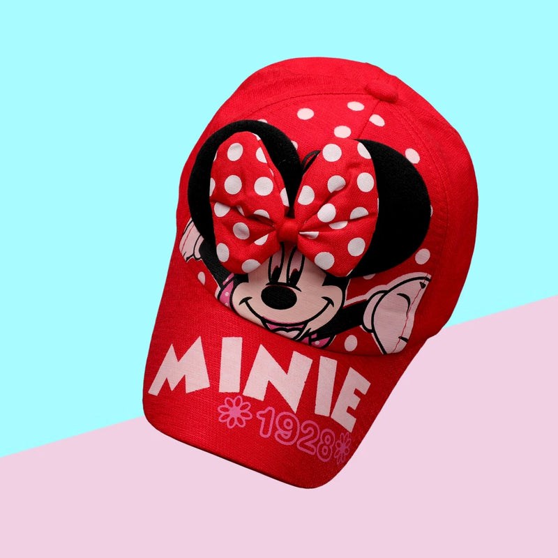 Boné Feminino Infantil Minnie Mouse Para meninas de 2-6 anos