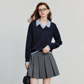 Blusa de Tricô com Liocel e Efeito Camisaria