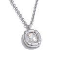 Yhpup Shiny Cubic Zirconia Rectangle Pendant Necklace Earrings Quality Gold Color PVD Plated Stainless Steel Premium Jewelry YH3333A S-Necklace
