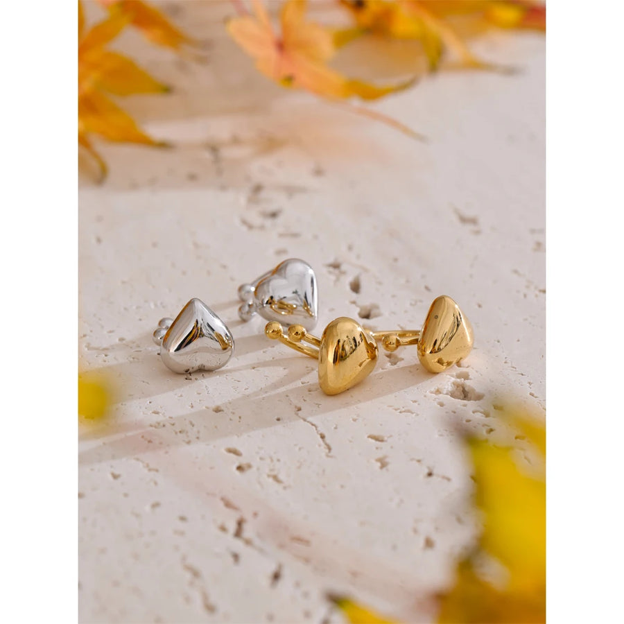 Brinco Ear Cuff Coração Ajustável