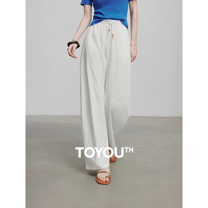 Calça Pantalona Feminina Leve com Cós Elástico