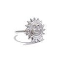 Colar Feminino Gota em Aço Inoxidável 2 Anel Prata