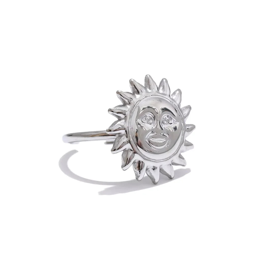 Colar Feminino Gota em Aço Inoxidável 2 Anel Prata