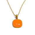 Colar Feminino Quadrado em Aço Inoxidável 4 Orange