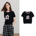 Blusa de Tricô Manga Curta Leve
