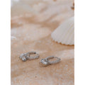 Yhpup Delicate Bling Cubic Zirconia Heart Love Drop Small Hoop Earrings for Women High Quality Exquisite Jewelry Accessory Gift