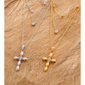 Yhpup Trendy Stainless Steel Layered Chain Cross Pendant Necklace for Women Exquisite High Quality Chic Jewelry Water Resistant