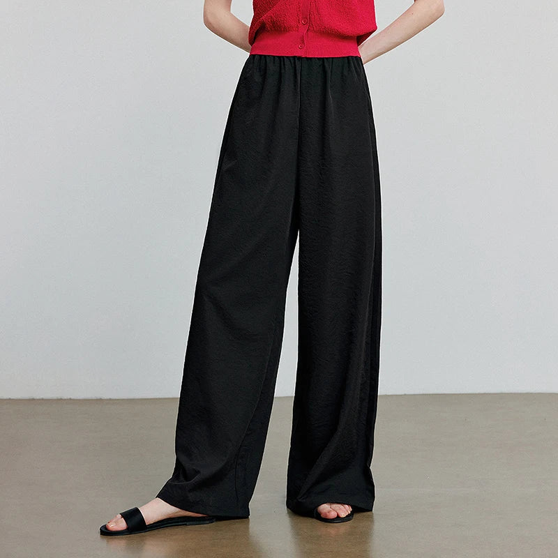 Calça Feminina Wide Leg com Cós Elástico