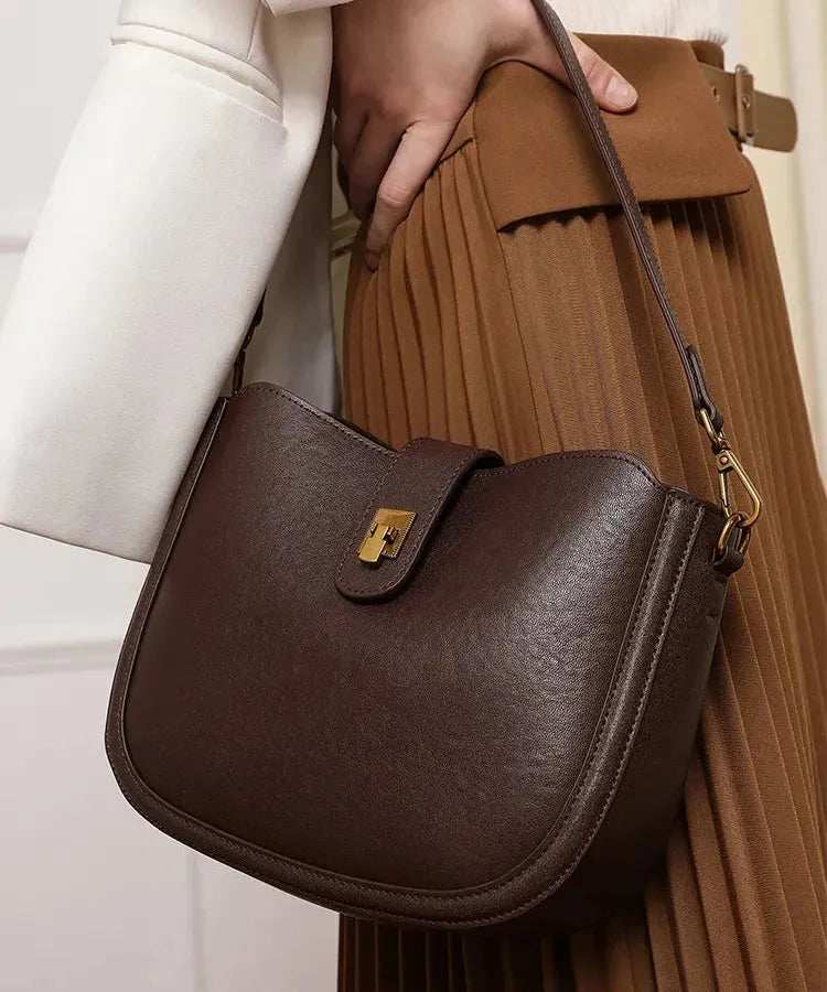 Bolsa Feminina de Couro Legítimo Soft Vintage para Ombro e Transversal