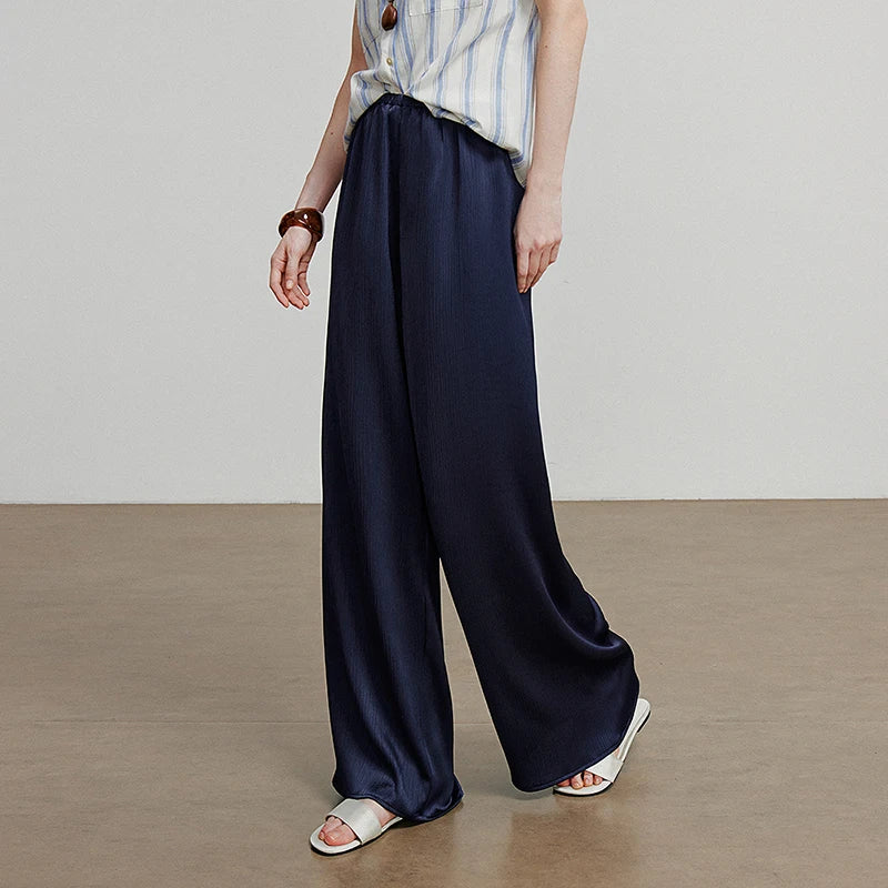 Calça Feminina Wide Leg Reta Longa
