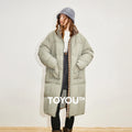 Casaco Puffer Feminino Longo 90% Plumas Extra Quente