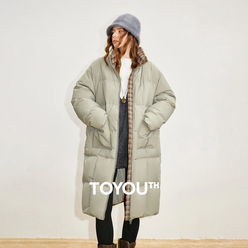 Casaco Puffer Feminino Longo 90% Plumas Extra Quente