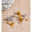 Kit de Brincos Redondos com Zircônia