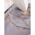 Colar Feminino Quadrado em Aço Inoxidável 5