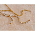Colar Feminino Gota com Zircônias Coloridas em Aço Inoxidável