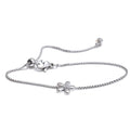 Yhpup Hot Style Stainless Steel Zirconia Flower Pendant Necklace Bracelet Bangle Earrings 18K Plated Golden Versatile Jewelry YH5519A P-Bracelet