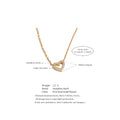 Colar Feminino Coração com Zircônia em Aço Inoxidável 5
