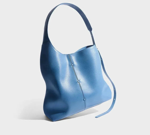 Bolsa feminina de couro legítimo grande capacidade ombro e sacola luxo
