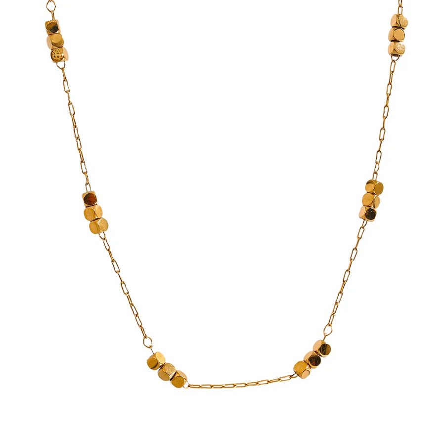 Colar Feminino Quadrado em Aço Inoxidável 5 Ouro